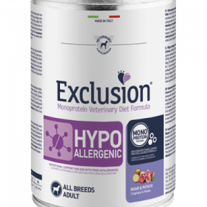EXCLUSION DOG HYPO CINGHIALE E PATATE LATTINA 400 GR