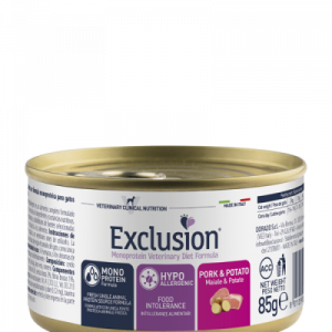 EXCLUSION CAT HYPO MAIALE E PATATE LATTINA 85 GR