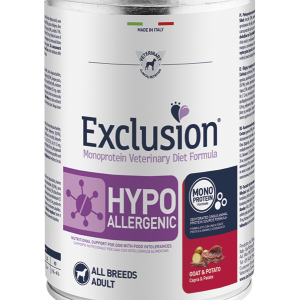 EXCLUSION DOG HYPO CAPRA E PATATE LATTINA 400 GR