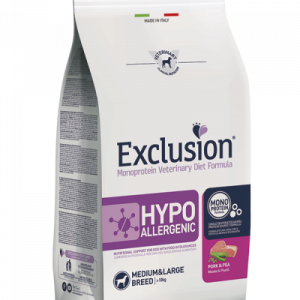 EXCLUSION DOG HYPO MAIALE E PISELLI MEDIO/MAXI 12 KG