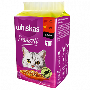 WHISKAS PRANZETTI CARNE E VERDURE 6 X 50 GR