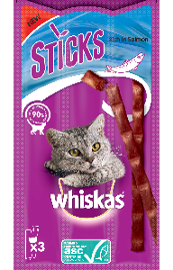 WHISKAS CATSTICK SALMONE 3 X 6 GR