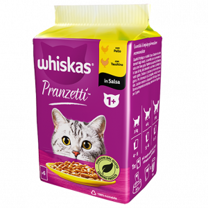 WHISKAS PRANZETTI CARNI BIANCHE 6 X 50 GR