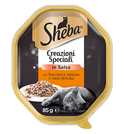 SHEBA CREAZIONI TACCHINO E VERDURE IN SALSA 85 GR