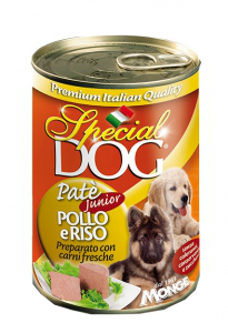 SPECIAL DOG PUPPY & JUNIOR PATE' POLLO E RISO LATTINA 400 GR
