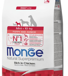 MONGE DOG PUPPY & JUNIOR MINI POLLO 3 KG