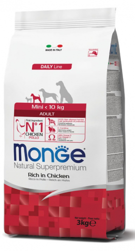 MONGE DOG ADULT MINI POLLO 3 KG