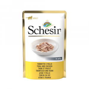 SCHESIR GATTO TONNETTO E POLLO JELLY BUSTINA 85 GR
