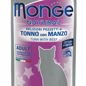 MONGE CAT TONNO E MANZO BUSTINA 80 GR