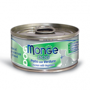 MONGE DOG NATURAL POLLO E VERDURE LATTINA 95 GR