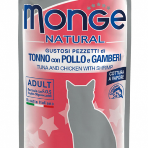 MONGE CAT TONNO POLLO E GAMBERETTI BUSTINA 80 GR