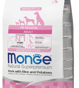 MONGE DOG ADULT ALL BREEDS MAIALE E RISO 2,5 KG