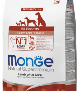 MONGE DOG PUPPY & JUNIOR ALL BREEDS AGNELLO E RISO 800 GR