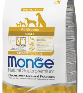 MONGE DOG ADULT ALL BREEDS POLLO RISO E PATATE 2,5 KG