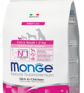 MONGE DOG PUPPY & JUNIOR EXTRA SMALL POLLO 800 GR