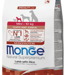 MONGE DOG PUPPY & JUNIOR MINI AGNELLO E RISO 2,5 KG
