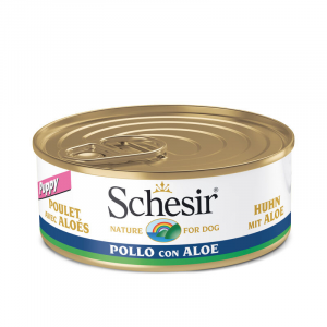 SCHESIR CANE PUPPY POLLO E ALOE LATTINA 150 GR