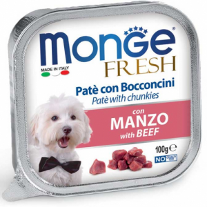MONGE FRESH DOG MANZO VASCHETTA 100 GR