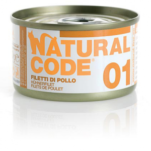 NATURAL CODE GATTO FILETTO DI POLLO LATTINA 85 GR