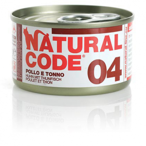NATURAL CODE GATTO TONNO E POLLO LATTINA 85 GR