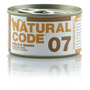 NATURAL CODE GATTO POLLO E MANZO LATTINA 85 GR