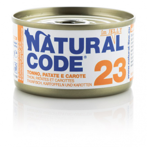NATURAL CODE GATTO TONNO PATATE E CAROTE JELLY LATTINA 85 GR