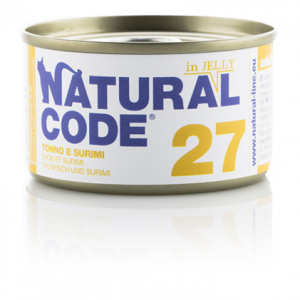NATURAL CODE GATTO TONNO E SURIMI JELLY LATTINA 85 GR