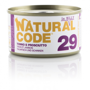 NATURAL CODE GATTO TONNO E PROSCIUTTO JELLY LATTINA 85 GR