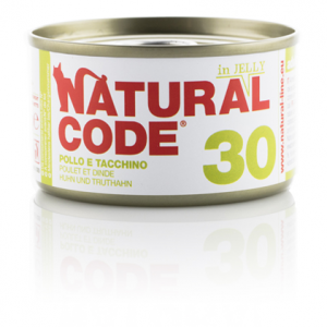 NATURAL CODE GATTO POLLO E TACCHINO JELLY LATTINA 85 GR