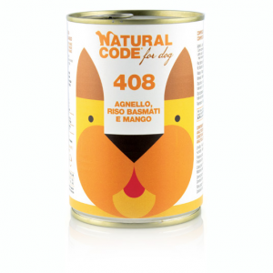 NATURAL CODE CANE AGNELLO RISO E MANGO LATTINA 400 GR