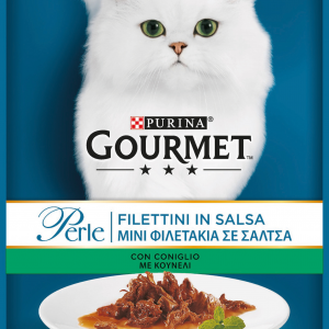 GOURMET PERLE FILETTI IN SALSA DI CONIGLIO 85 GR