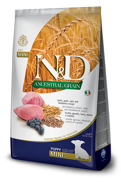 ND DOG LOW AGNELLO E MIRTILLO PUPPY MINI 2,5 KG