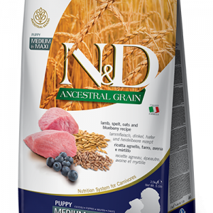 ND DOG LOW AGNELLO E MIRTILLO PUPPY MEDIO MAXI 12 KG
