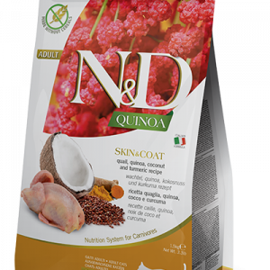 ND CAT QUINOA SKIN&COAT QUAGLIA E COCCO 300 GR