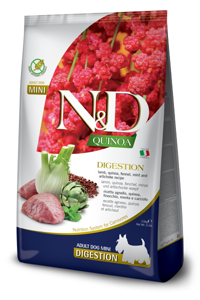 ND DOG QUINOA AGNELLO E FINOCCHIO DIGESTION MINI 800 GR