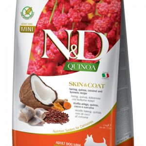 ND DOG QUINOA SKIN&COAT ARINGA E COCCO ADULT MINI 800 GR