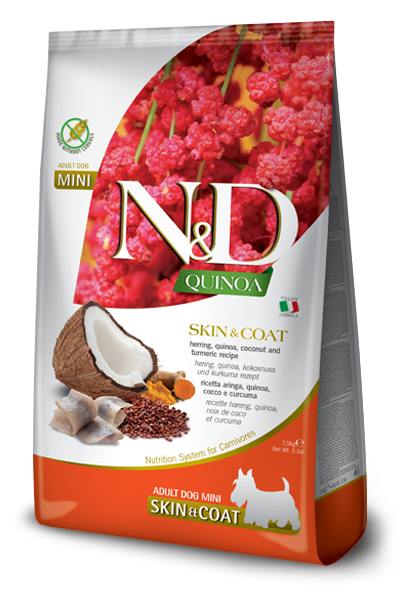 ND DOG QUINOA SKIN&COAT ARINGA E COCCO ADULT MINI 800 GR