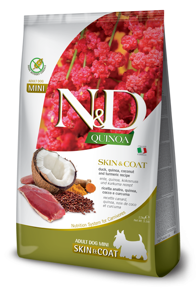 ND DOG QUINOA SKIN&COAT ANATRA E COCCO ADULT MINI 800 GR