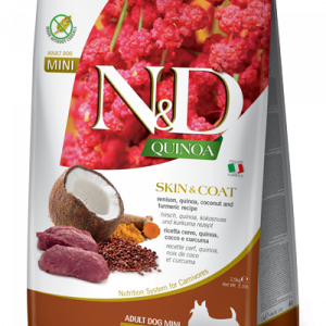 ND DOG QUINOA SKIN&COAT CERVO E COCCO ADULT MINI 800 GR