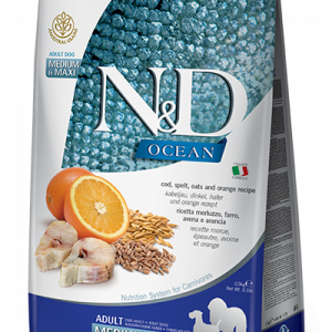 ND DOG OCEAN LOW MERLUZZO E ARANCIA ADULT MEDIO MAXI 2,5 KG