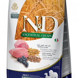 ND DOG LOW AGNELLO E MIRTILLO ADULT MEDIO MAXI 2,5 KG