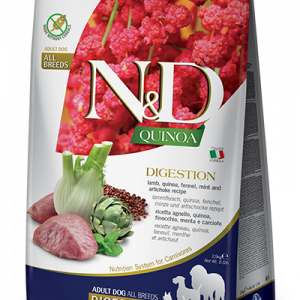ND DOG QUINOA DIGESTION AGNELLO E FINOCCHIO ADULT MEDIO MAXI 2,5 KG