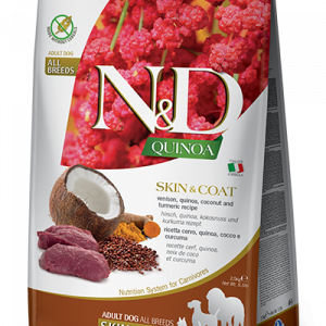 ND DOG QUINOA SKIN&COAT CERVO E COCCO ADULT MEDIO MAXI 2,5 KG