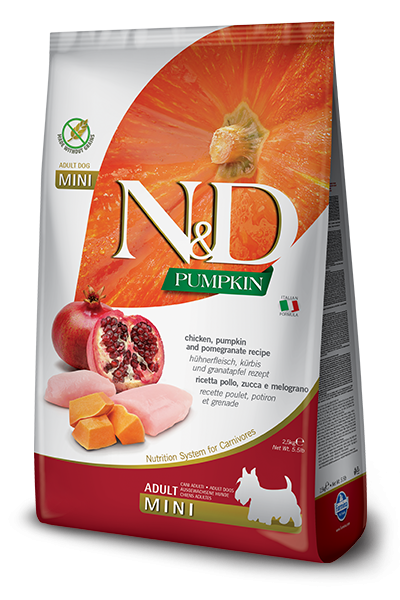 ND DOG ZUCCA POLLO E MELOGRANO ADULT MINI 7 KG