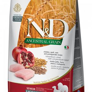ND DOG LOW SENIOR POLLO E MELOGRANO ADULT MEDIO MAXI 12 KG