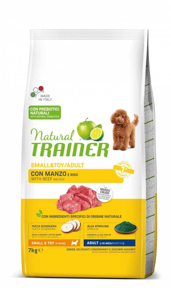 TRAINER NATURAL DOG ADULT MINI MANZO E RISO 7 KG