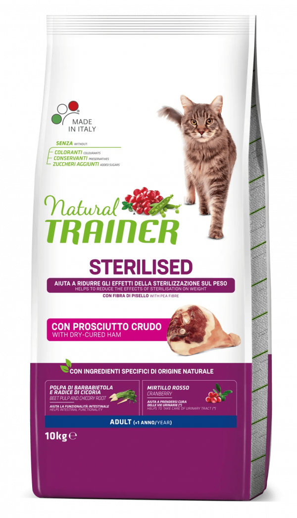 TRAINER NATURAL CAT STERILIZED PROSCIUTTO 10 KG