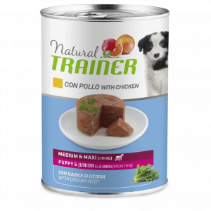 TRAINER NATURAL DOG PUPPY & JUNIOR MEDIUM LATTINA 400 GR