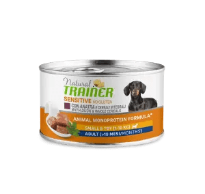 TRAINER NATURAL DOG SENSITIVE ADULT MINI ANATRA E CEREALI LATTINA 150 GR