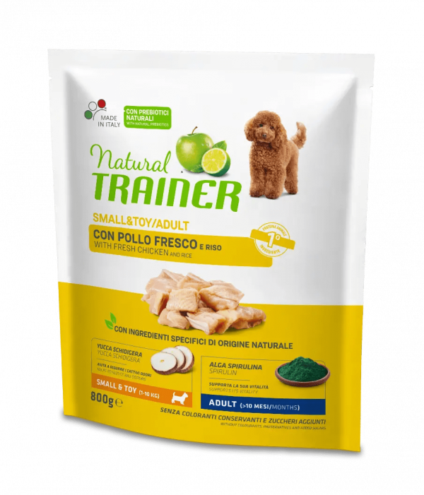 TRAINER NATURAL DOG ADULT MINI POLLO E RISO 800 GR